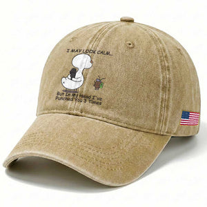 In My Head I Have Pecked You 3 Times Washed Cotton Baseball Cap Funny Duck Sarcastic Farm Humor TS14 Print Your Wear