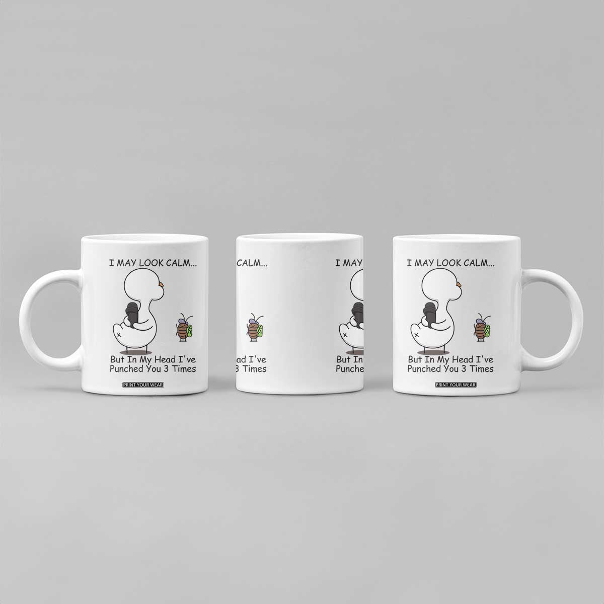 In My Head I Have Pecked You 3 Times Coffee Mug Funny Duck Sarcastic Farm Humor TS14 Print Your Wear