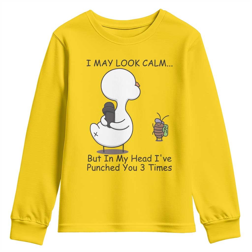 In My Head I Have Pecked You 3 Times Youth Sweatshirt Funny Duck Sarcastic Farm Humor TS14 Daisy Print Your Wear