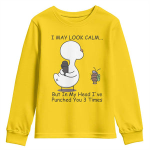 In My Head I Have Pecked You 3 Times Youth Sweatshirt Funny Duck Sarcastic Farm Humor TS14 Daisy Print Your Wear