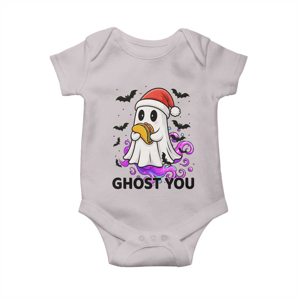 Funny Ghost Halloween Christmas Baby Onesie Ghost You TS14 Ice Gray Print Your Wear