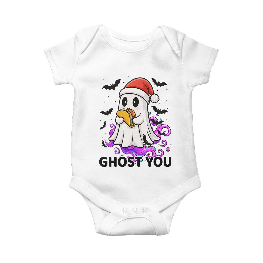 Funny Ghost Halloween Christmas Baby Onesie Ghost You - Print Your Wear