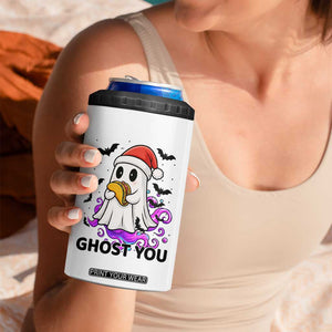 Funny Ghost Halloween Christmas 4 in 1 Can Cooler Tumbler Ghost You TS14 Print Your Wear