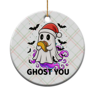 Funny Ghost Halloween Xmas Ceramic Ornament Ghost You TS14 1pc Christmas Plaid Print Your Wear