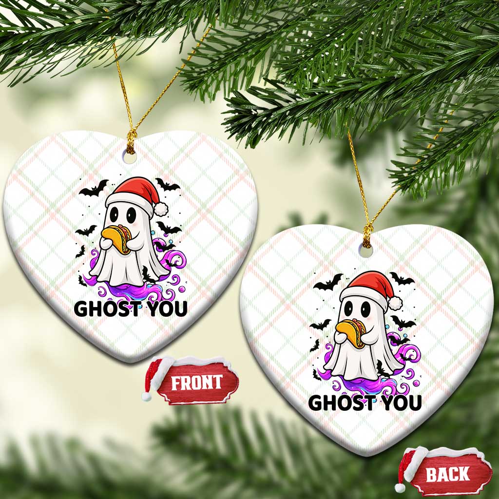 Funny Ghost Halloween Xmas Ceramic Ornament Ghost You TS14 Print Your Wear