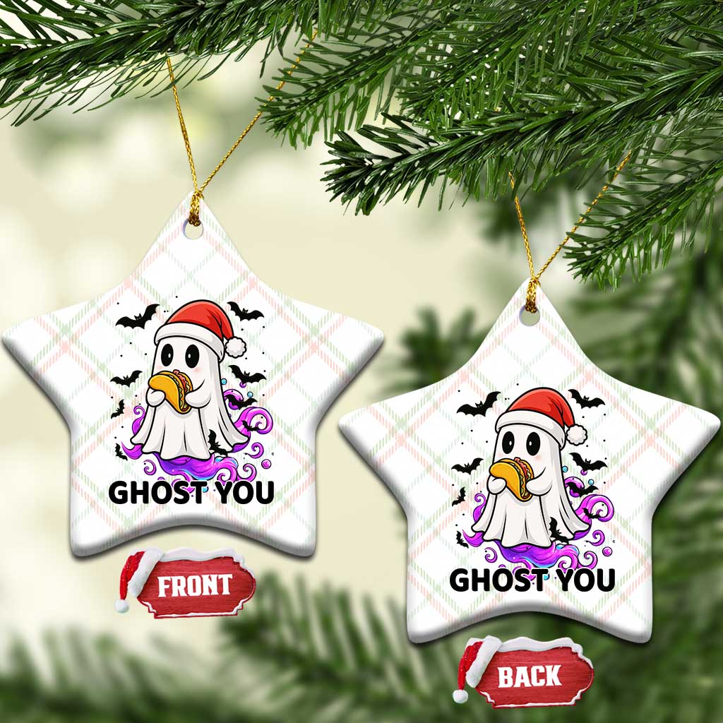 Funny Ghost Halloween Xmas Ceramic Ornament Ghost You TS14 Print Your Wear