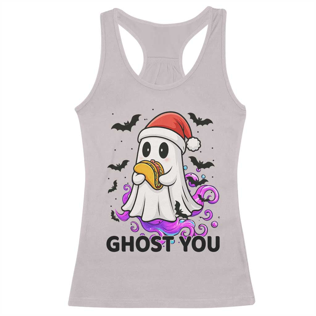Funny Ghost Halloween Christmas Racerback Tank Top Ghost You TS14 Ice Gray Print Your Wear