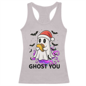 Funny Ghost Halloween Christmas Racerback Tank Top Ghost You - Print Your Wear