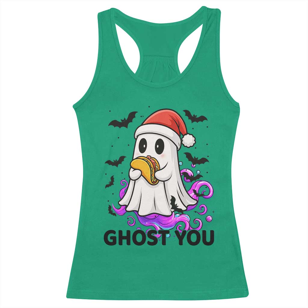 Funny Ghost Halloween Christmas Racerback Tank Top Ghost You TS14 Irish Green Print Your Wear
