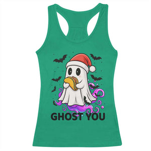 Funny Ghost Halloween Christmas Racerback Tank Top Ghost You - Print Your Wear