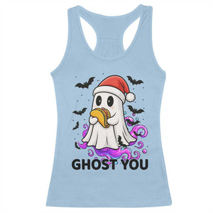 Funny Ghost Halloween Christmas Racerback Tank Top Ghost You - Print Your Wear