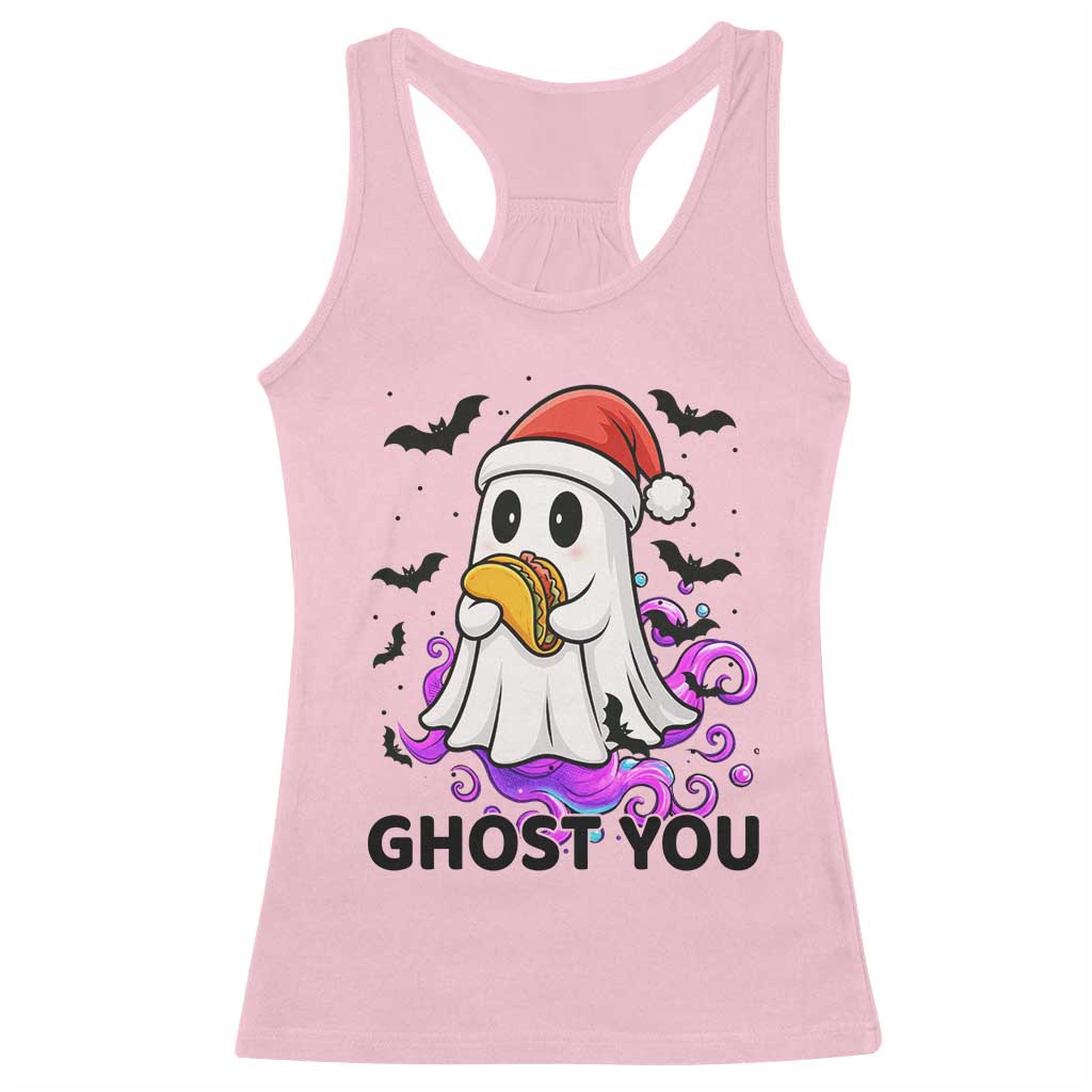 Funny Ghost Halloween Christmas Racerback Tank Top Ghost You TS14 Light Pink Print Your Wear