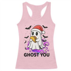 Funny Ghost Halloween Christmas Racerback Tank Top Ghost You - Print Your Wear