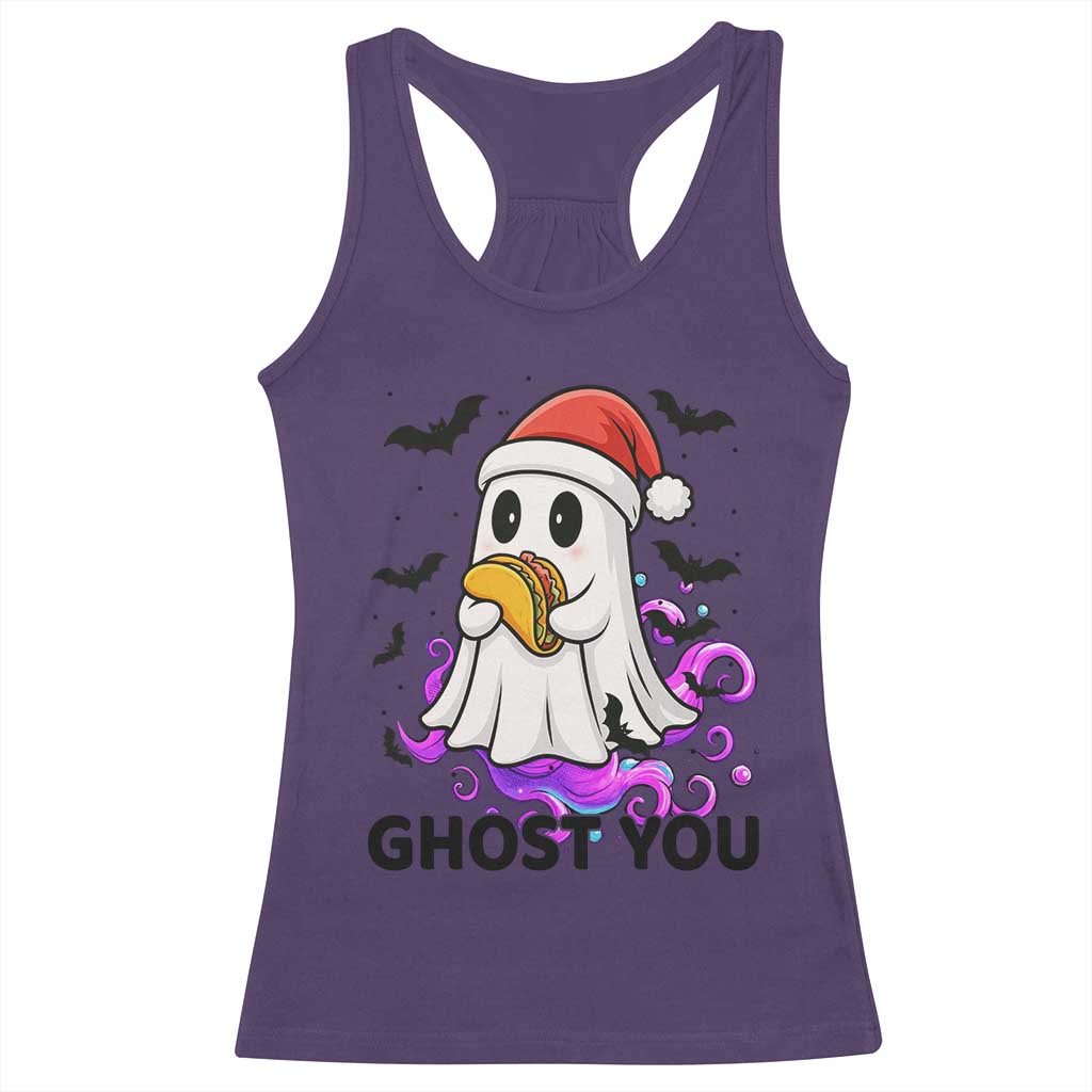 Funny Ghost Halloween Christmas Racerback Tank Top Ghost You TS14 Purple Print Your Wear