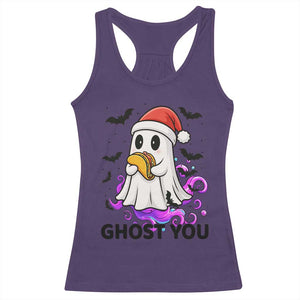 Funny Ghost Halloween Christmas Racerback Tank Top Ghost You - Print Your Wear