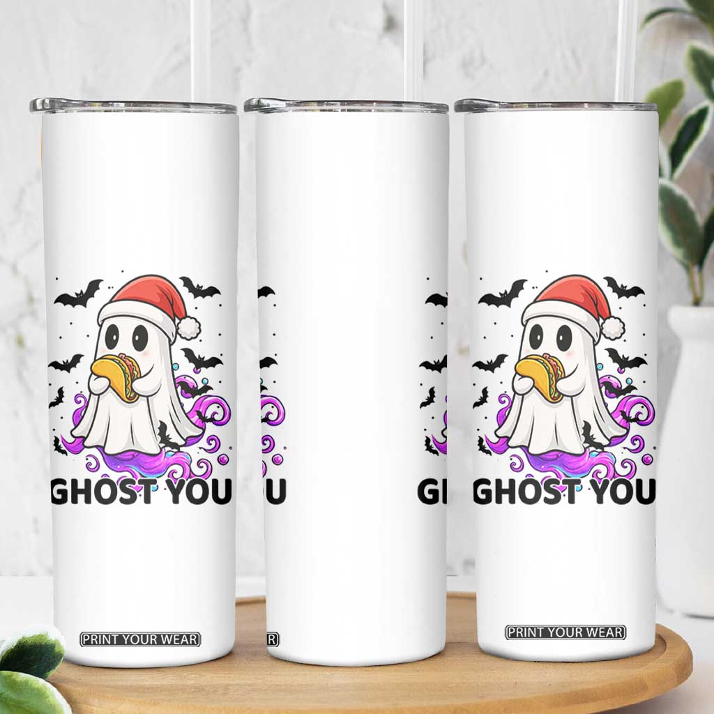 Funny Ghost Halloween Christmas Skinny Tumbler Ghost You TS14 Print Your Wear