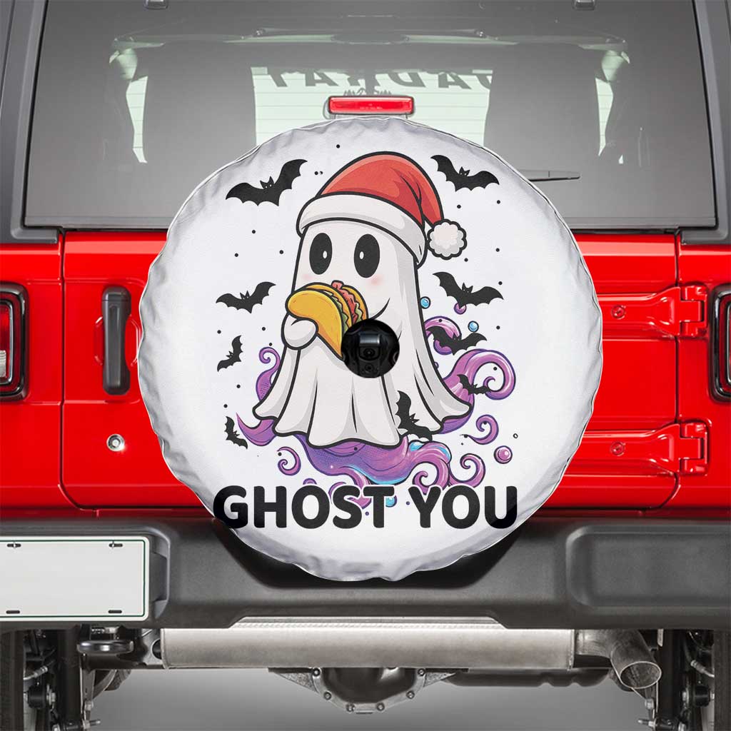 Funny Ghost Halloween Christmas Spare Tire Cover Ghost You TS14 White Print Your Wear