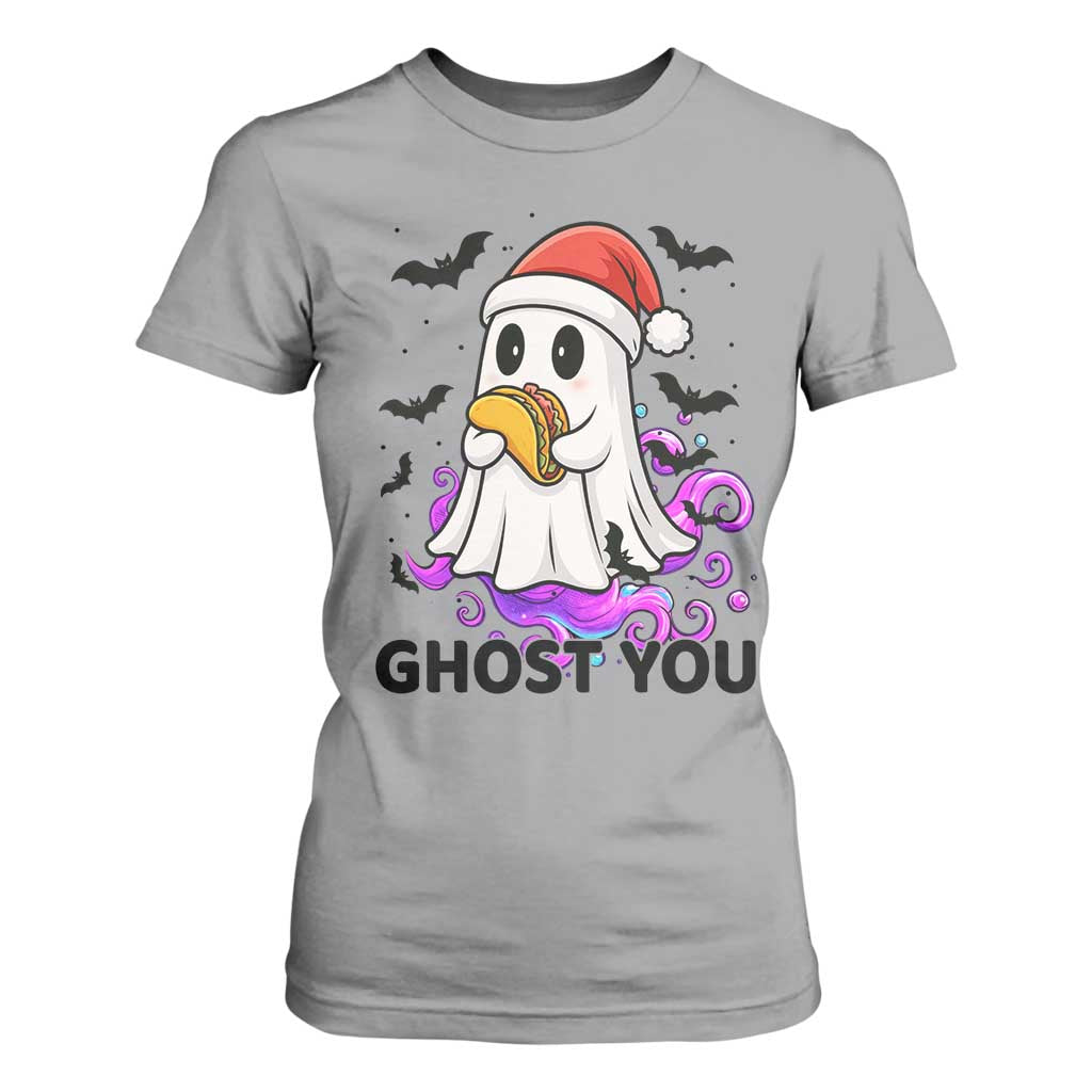 Funny Ghost Halloween Christmas T Shirt For Women Ghost You TS14 Sport Gray Print Your Wear