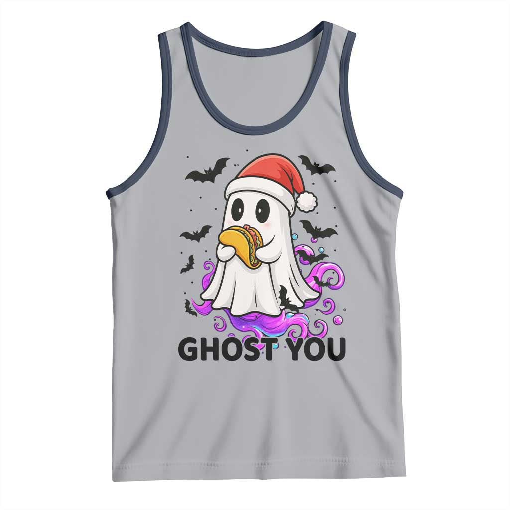 Funny Ghost Halloween Christmas Tank Top Ghost You TS14 Athletic Heather Navy Print Your Wear
