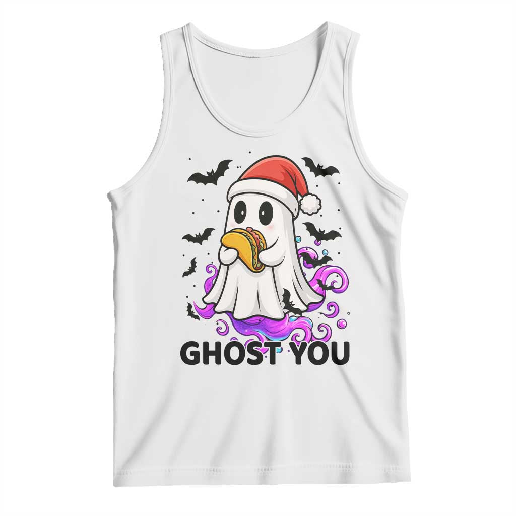 Funny Ghost Halloween Christmas Tank Top Ghost You TS14 White Print Your Wear