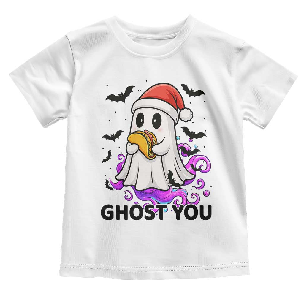 Funny Ghost Halloween Christmas Toddler T Shirt Ghost You - Print Your Wear