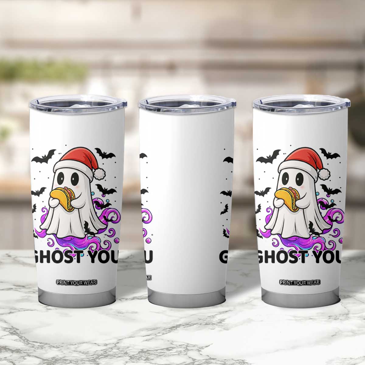 Funny Ghost Halloween Christmas Tumbler Cup Ghost You TS14 Print Your Wear