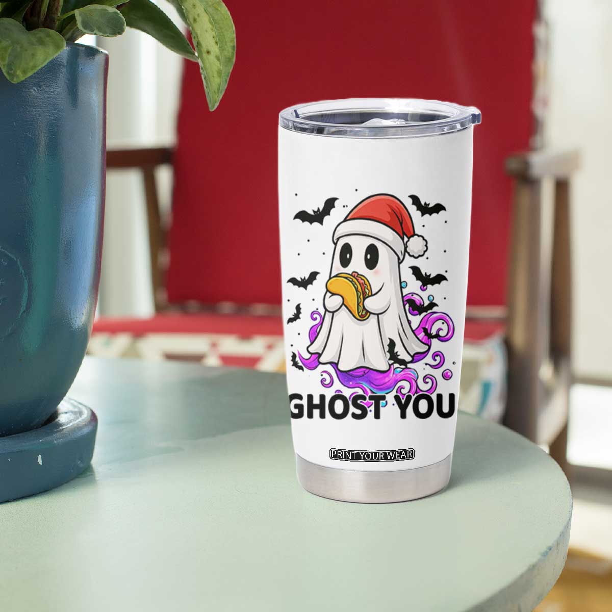 Funny Ghost Halloween Christmas Tumbler Cup Ghost You TS14 Print Your Wear