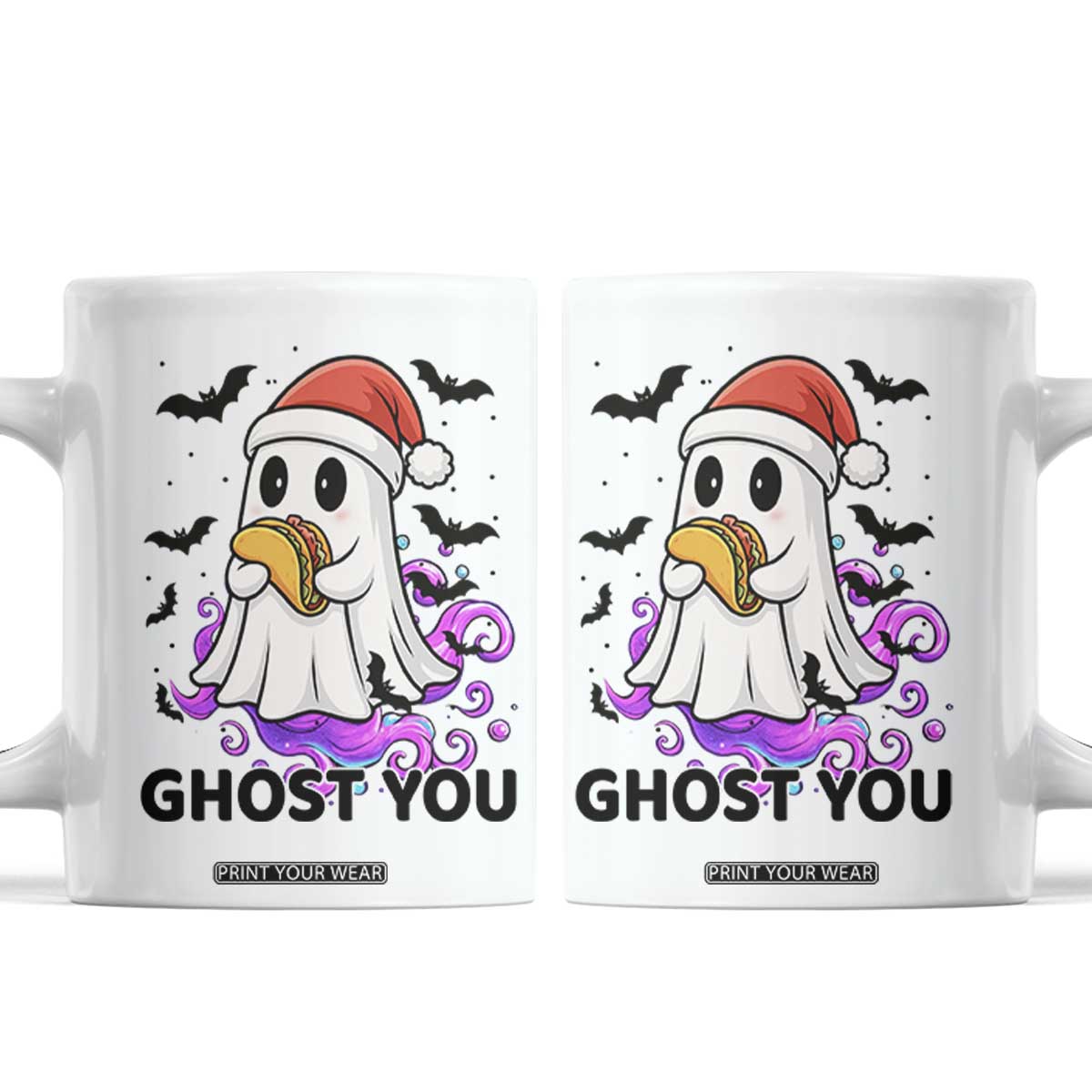 Funny Ghost Halloween Christmas Coffee Mug Ghost You TS14 White Print Your Wear