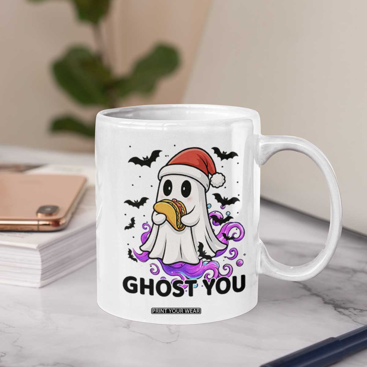 Funny Ghost Halloween Christmas Coffee Mug Ghost You TS14 Print Your Wear