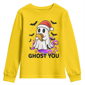 Funny Ghost Halloween Christmas Youth Sweatshirt Ghost You - Print Your Wear