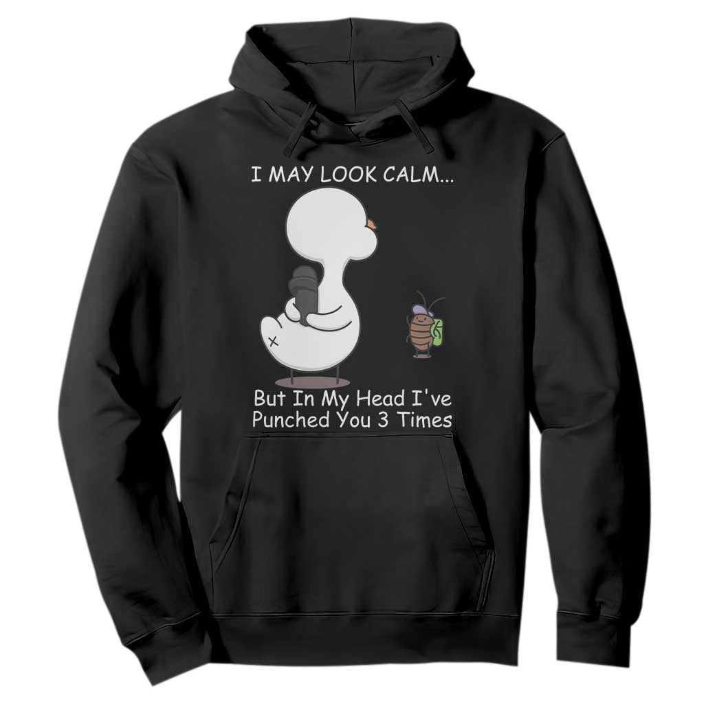 Duck Sarcastic Farm Hoodie In My Head I Have Pecked You 3 Times TS14 Black Print Your Wear