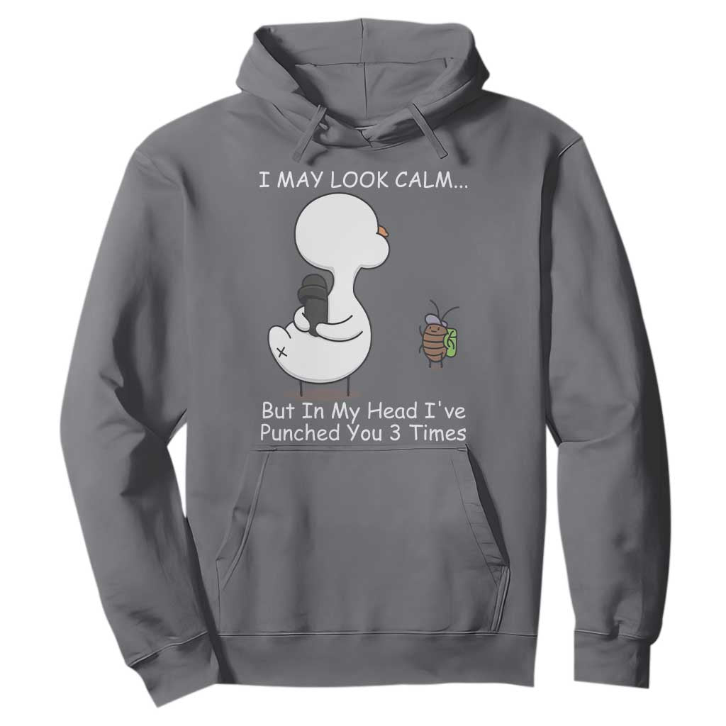 Duck Sarcastic Farm Hoodie In My Head I Have Pecked You 3 Times TS14 Charcoal Print Your Wear