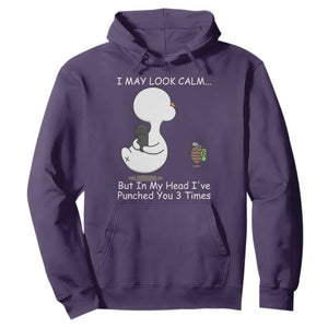 Duck Sarcastic Farm Hoodie In My Head I Have Pecked You 3 Times TS14 Purple Print Your Wear