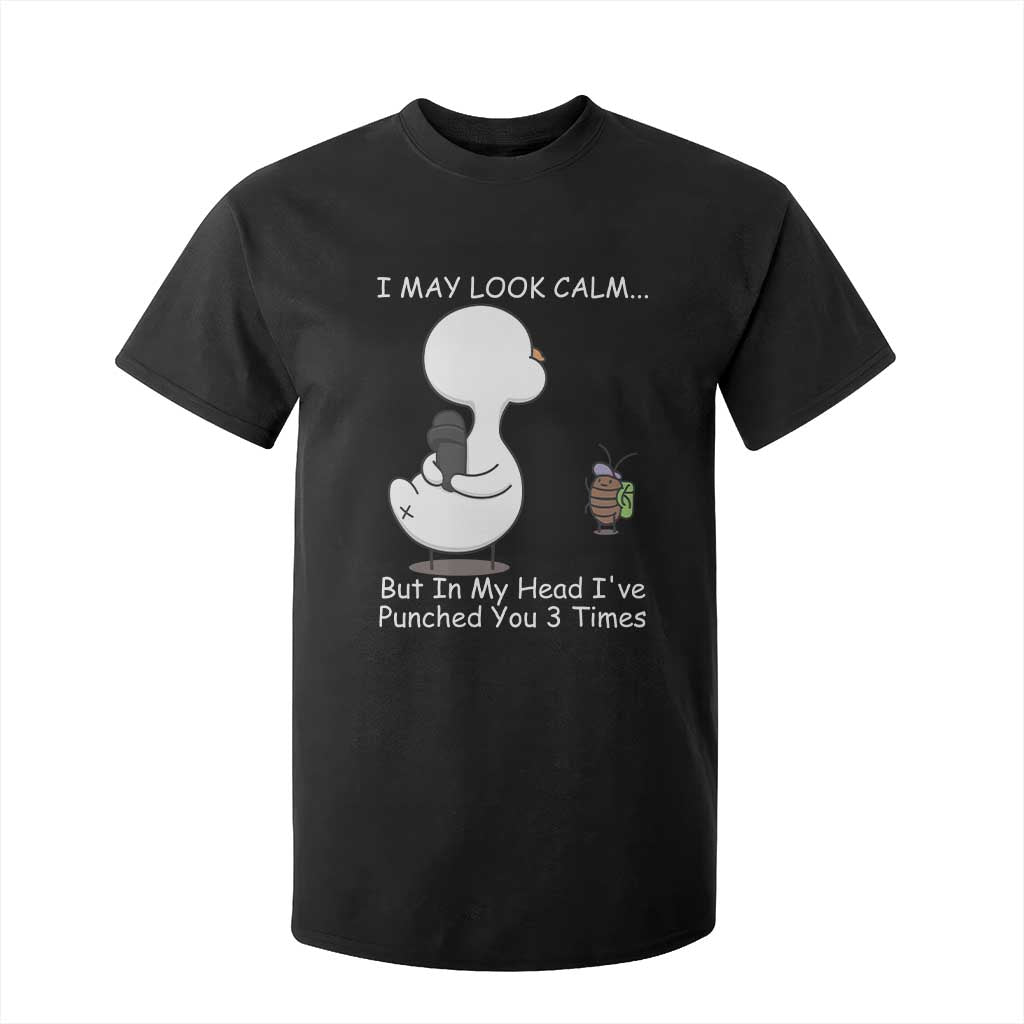 Duck Sarcastic Farm T Shirt For Kid In My Head I Have Pecked You 3 Times TS14 Black Print Your Wear