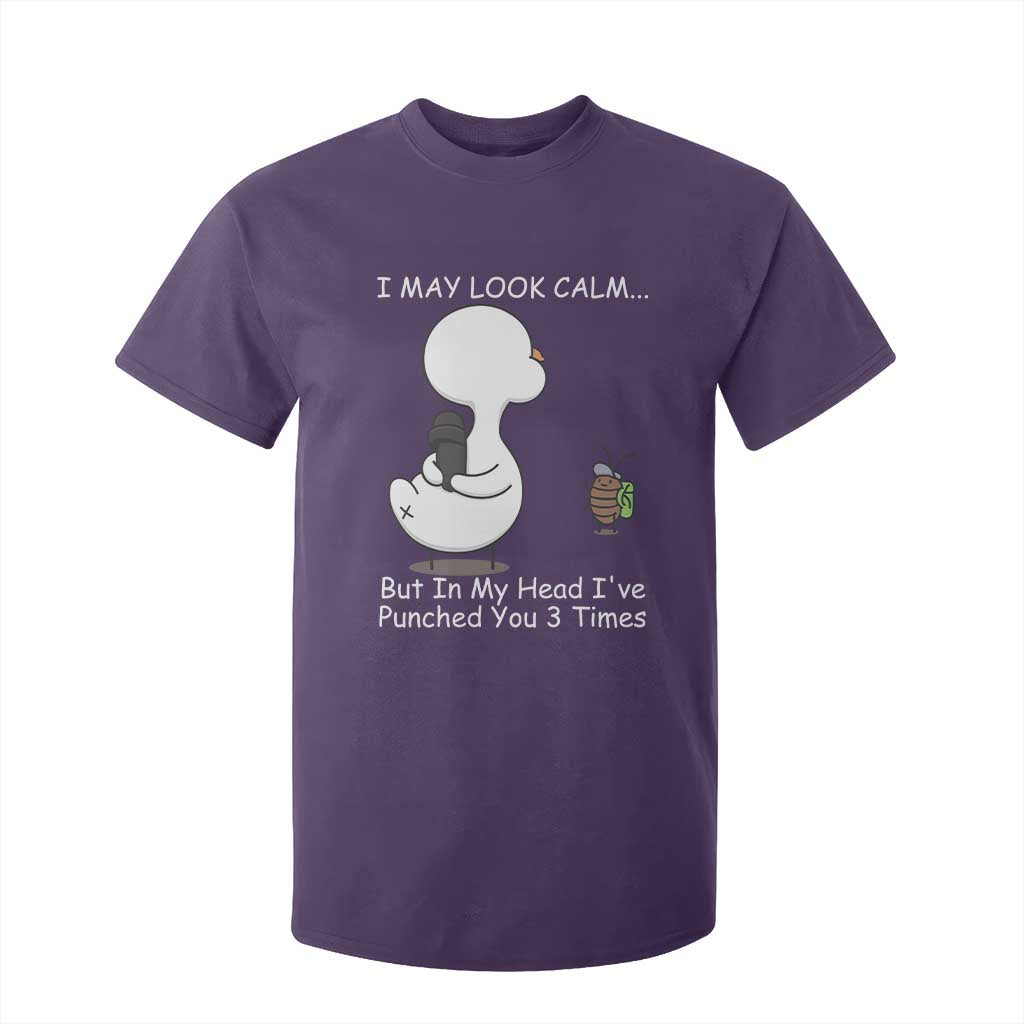 Duck Sarcastic Farm T Shirt For Kid In My Head I Have Pecked You 3 Times TS14 Purple Print Your Wear