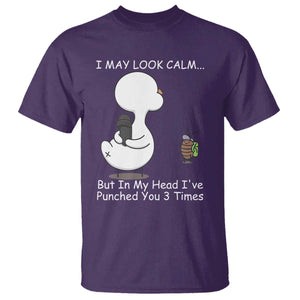 Duck Sarcastic Farm T Shirt In My Head I Have Pecked You 3 Times TS14 Purple Print Your Wear