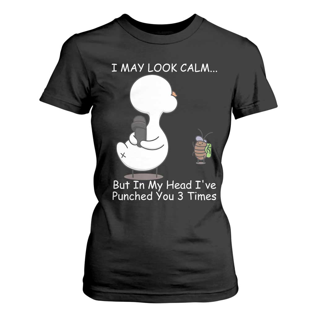 Duck Sarcastic Farm T Shirt For Women In My Head I Have Pecked You 3 Times TS14 Black Print Your Wear