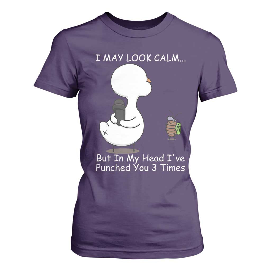 Duck Sarcastic Farm T Shirt For Women In My Head I Have Pecked You 3 Times TS14 Purple Print Your Wear
