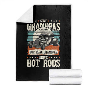 Some Grandpas Play Bingo Real Grandpas Drive Hotrods Throw Blanket 1932 American Classic Hotrod