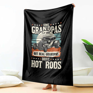 Some Grandpas Play Bingo Real Grandpas Drive Hotrods Throw Blanket 1932 American Classic Hotrod