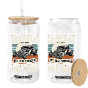 Some Grandpas Play Bingo Real Grandpas Drive Hotrods Glass Can 1932 American Classic Hotrod