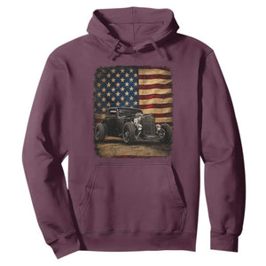 1932 American Classic Hotrod US Flag 4th of July Hoodie