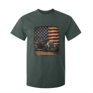 1932 American Classic Hotrod US Flag 4th of July T Shirt For Kid