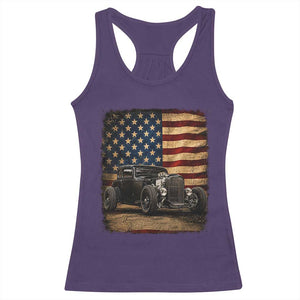 1932 American Classic Hotrod US Flag 4th of July Racerback Tank Top