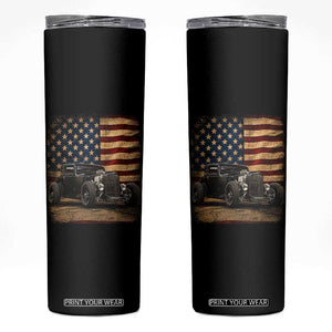 1932 American Classic Hotrod US Flag 4th of July Skinny Tumbler