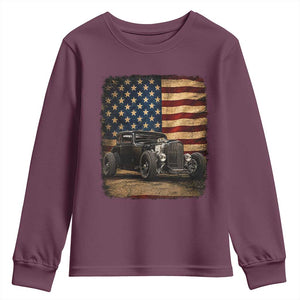 1932 American Classic Hotrod US Flag 4th of July Youth Sweatshirt