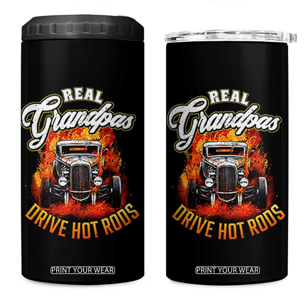 Real Grandpas Drive Hotrods 4 in 1 Can Cooler Tumbler Vintage 1932 Hotrod TS14 One Size: 16 oz Black Print Your Wear