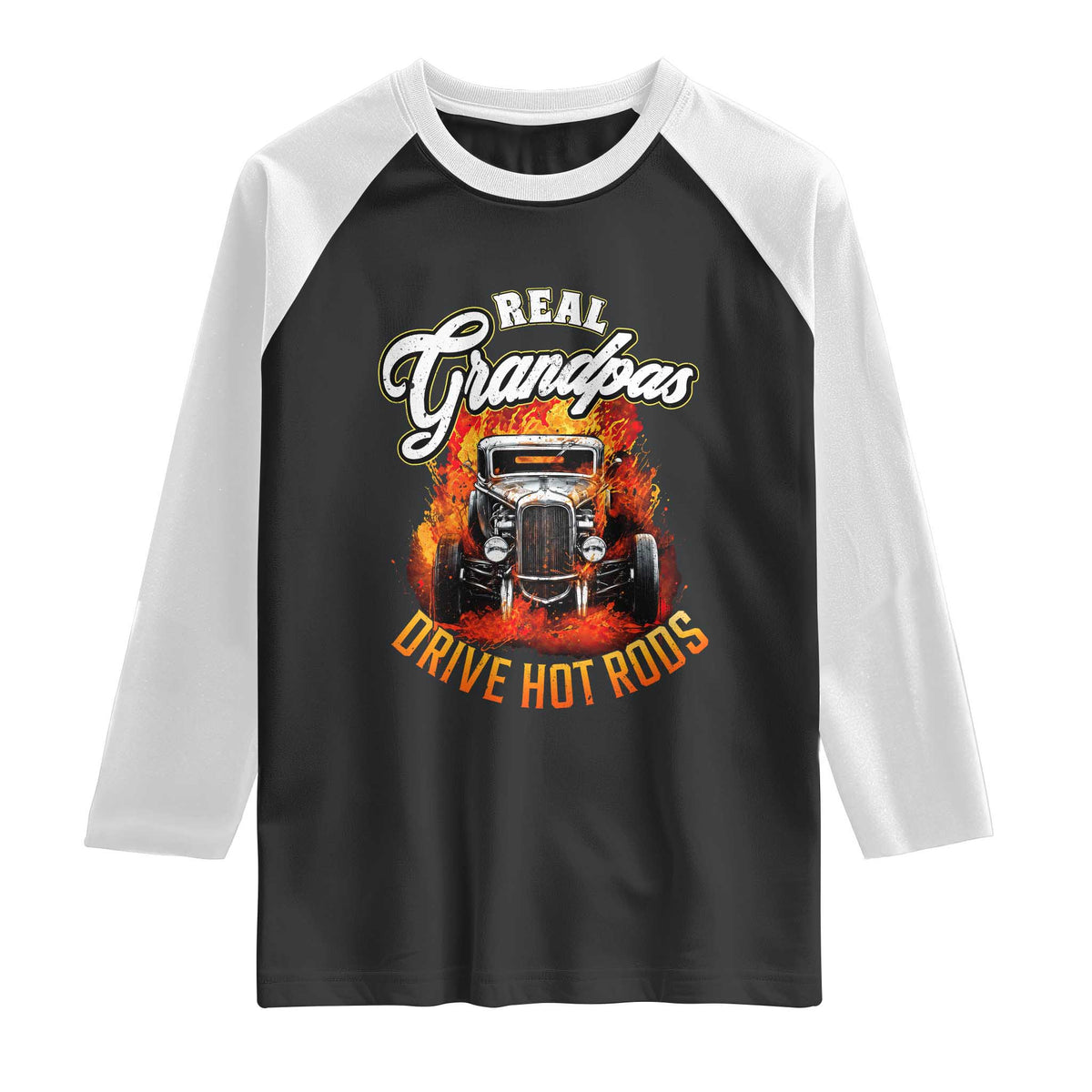 Real Grandpas Drive Hotrods Raglan Shirt Vintage 1932 Hotrod