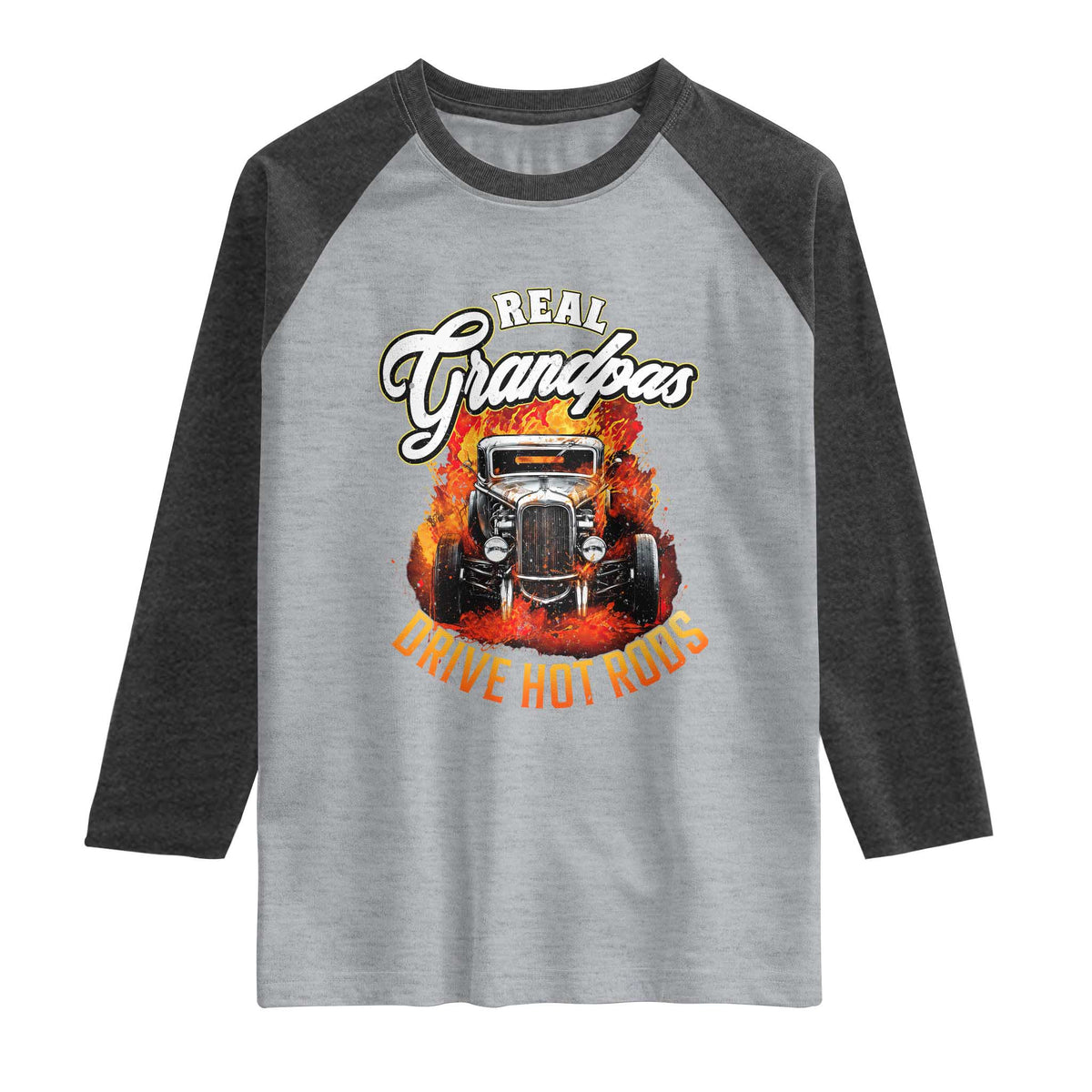Real Grandpas Drive Hotrods Raglan Shirt Vintage 1932 Hotrod
