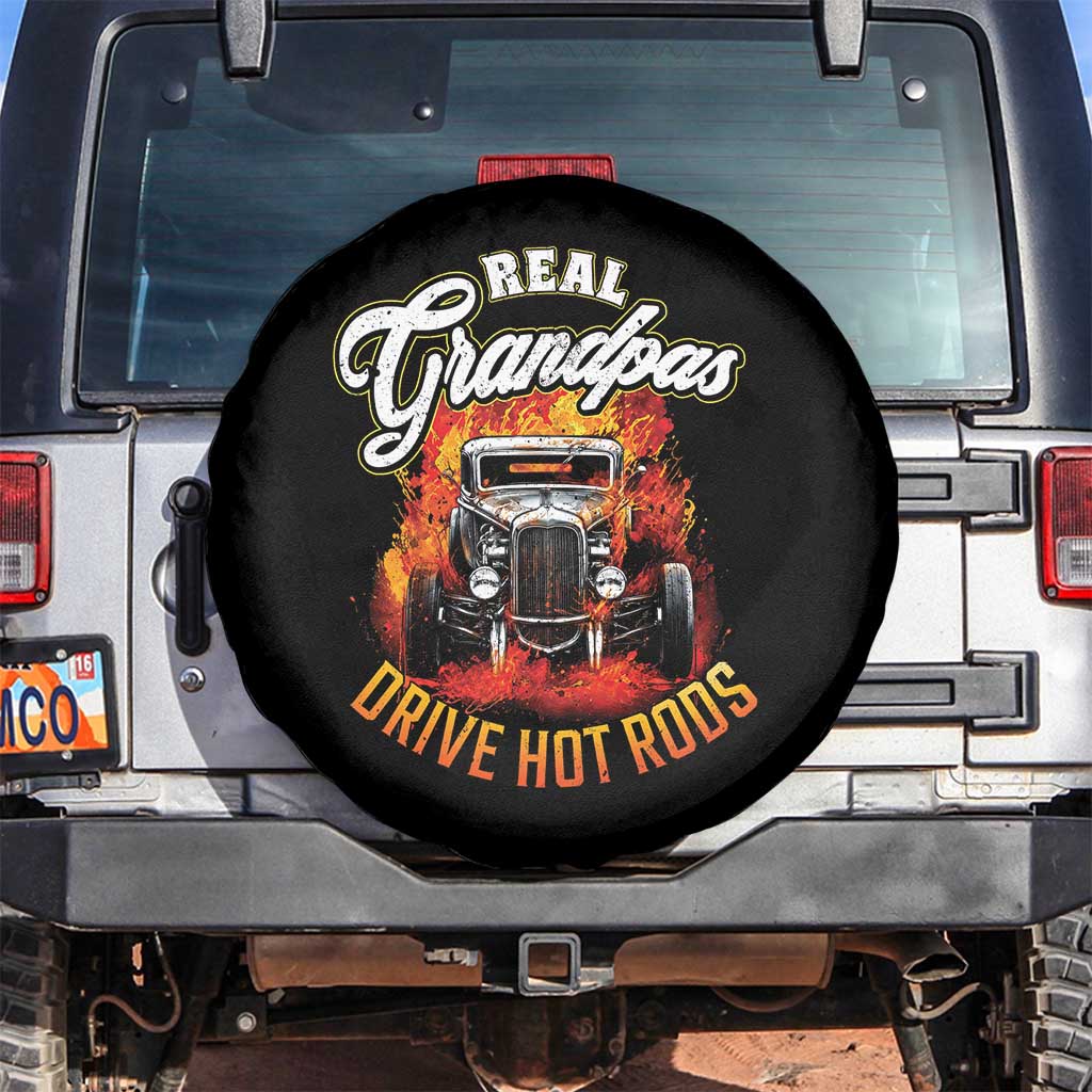 Real Grandpas Drive Hotrods Spare Tire Cover Vintage 1932 Hotrod
